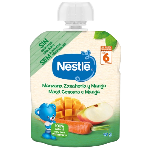 Nestlé Pacotinho de Fruta Maçã Cenoura Manga 90g 6M+
