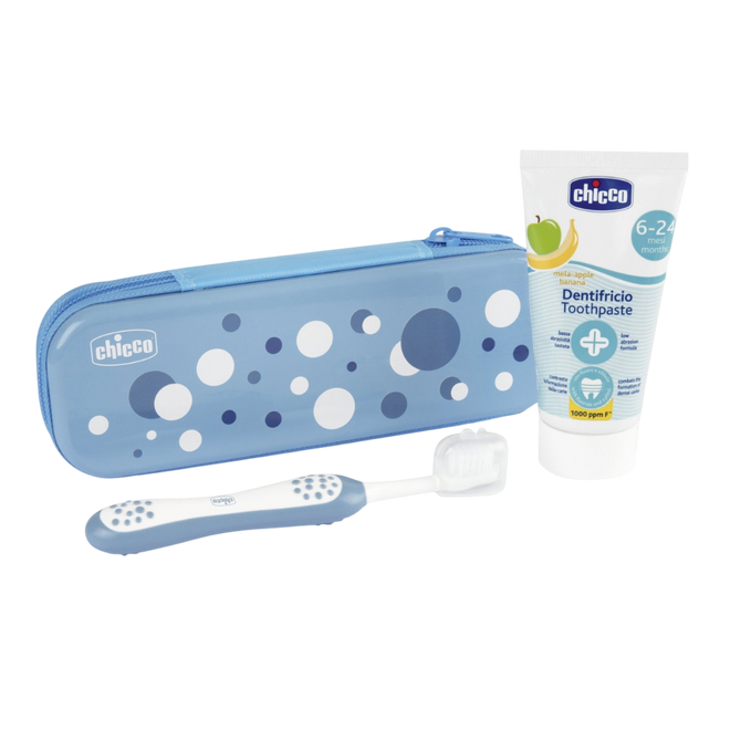 Chicco Conjunto Higiene Oral Azul  6M+