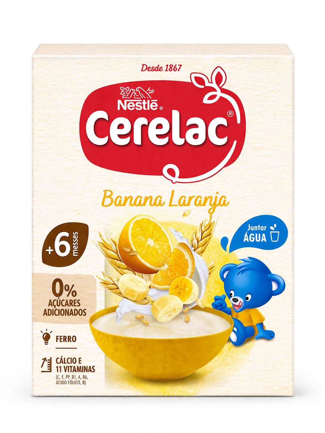 Nestlé Cerelac Farinha Láctea Banana Laranja 6M+ 250g