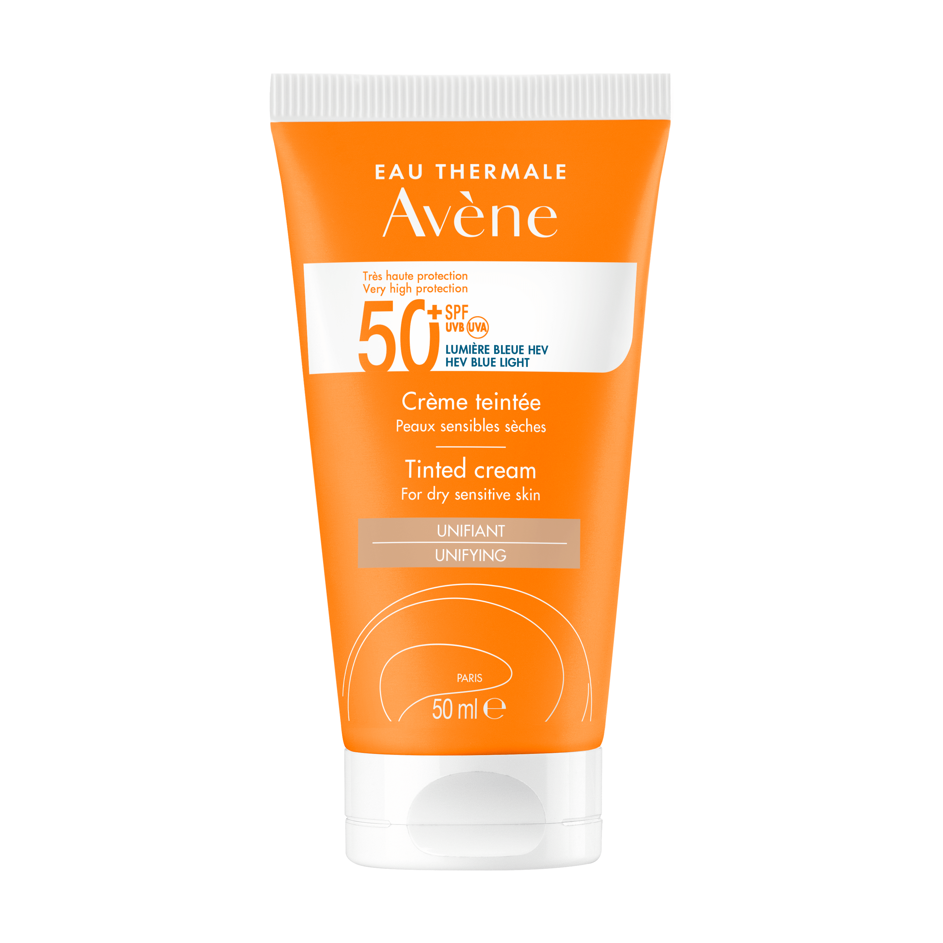 Avène Protetor Solar Rosto com Cor SFP 50+ Pele Sensível e Seca 50 ml