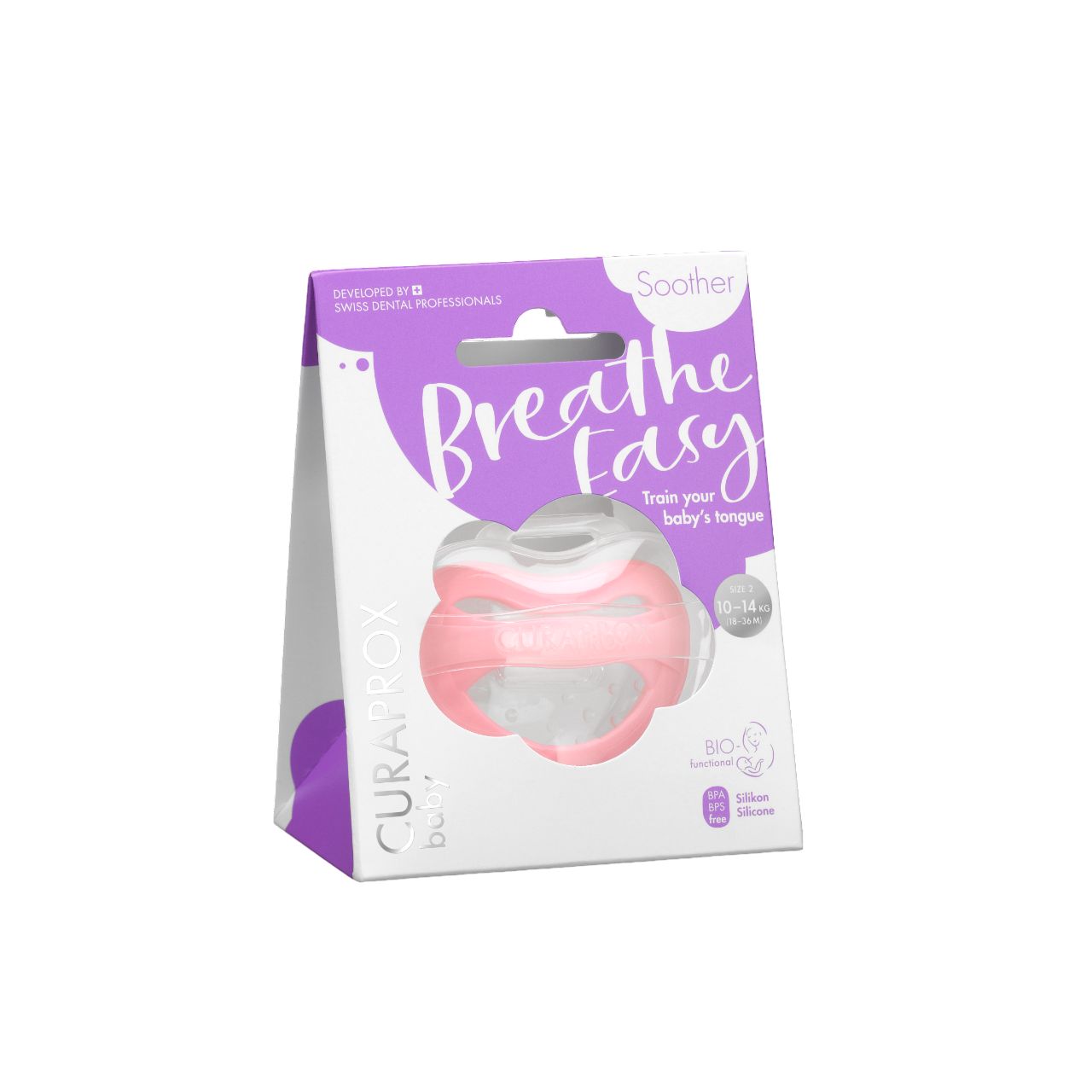 Curaprox Baby Chupeta Silicone Rosa T2
