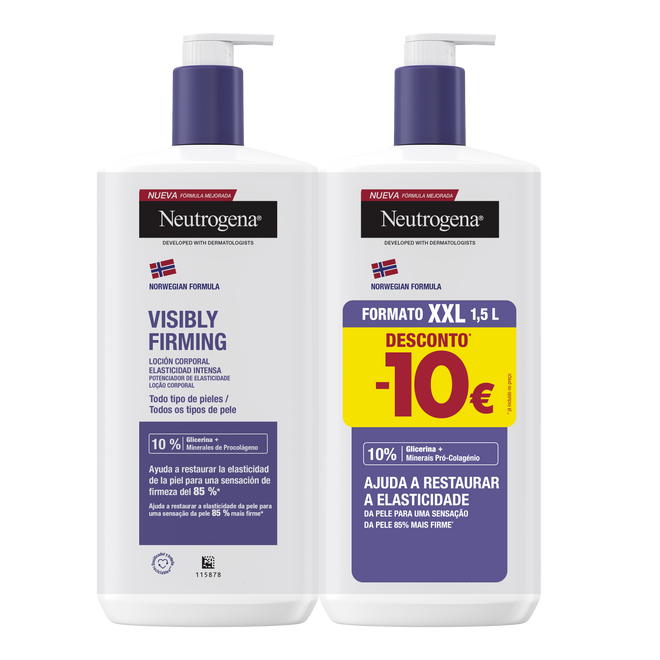 Neutrogena Pack Visibly Renew Loção Refirmante 750 ml x 2 Unidades -10€