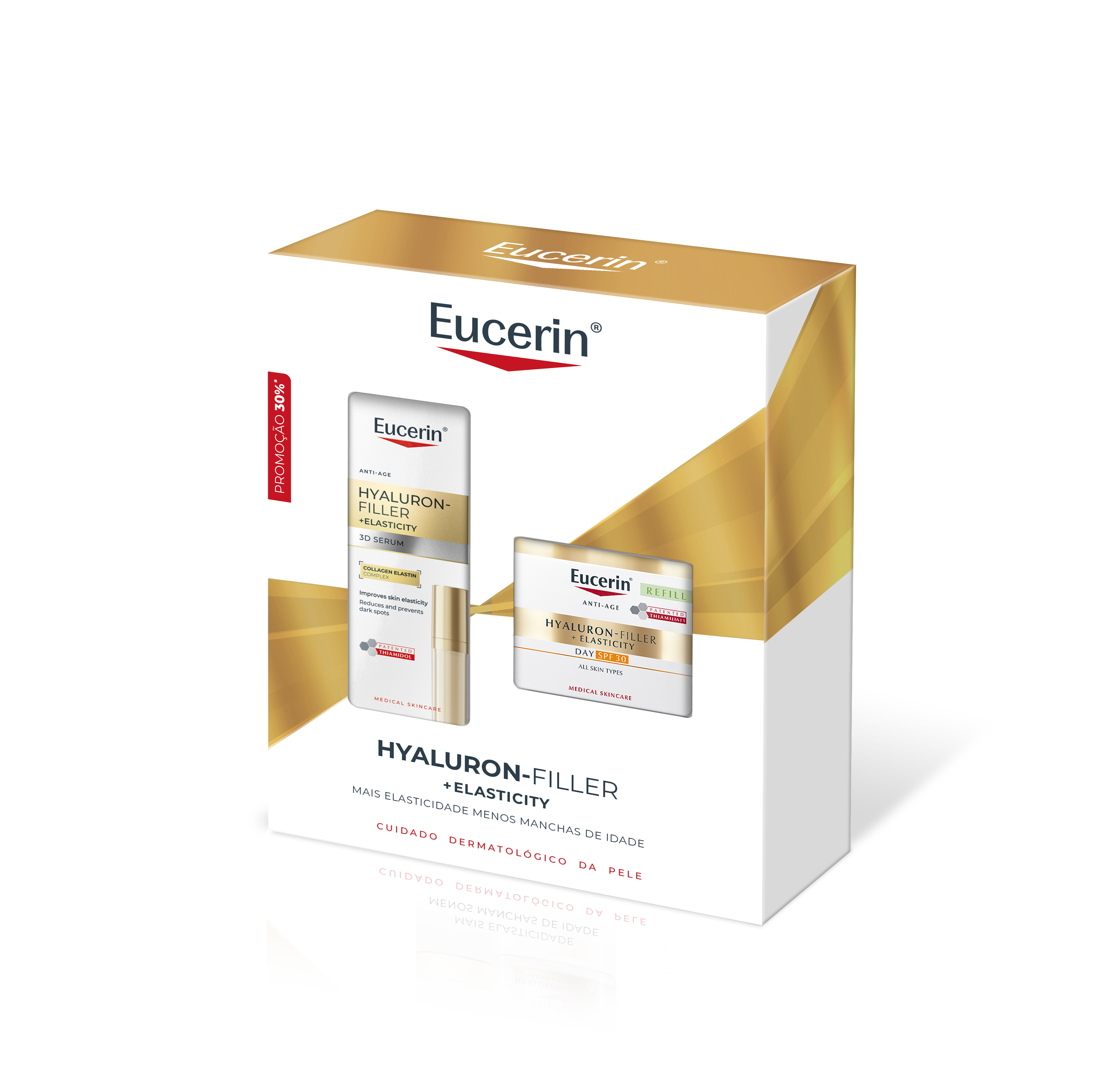 Eucerin Hyaluron-Filler + Elasticity Sérum 3D + Creme de Dia FPS30 Coffret Xmas26
