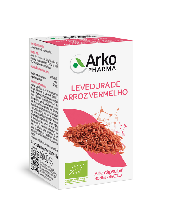 Arkocápsulas Levedura de Arroz Vermelho 45 cápsulas