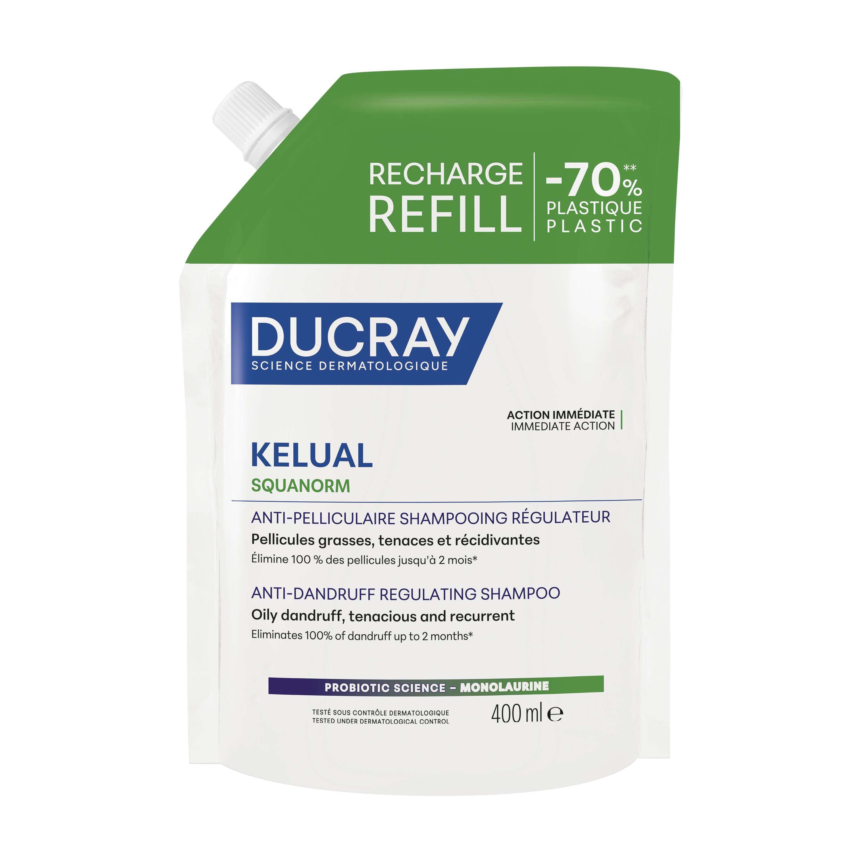 Ducray Kelual Squanorm Champô Regulador Caspa  Oleosa - Recarga 400ml
