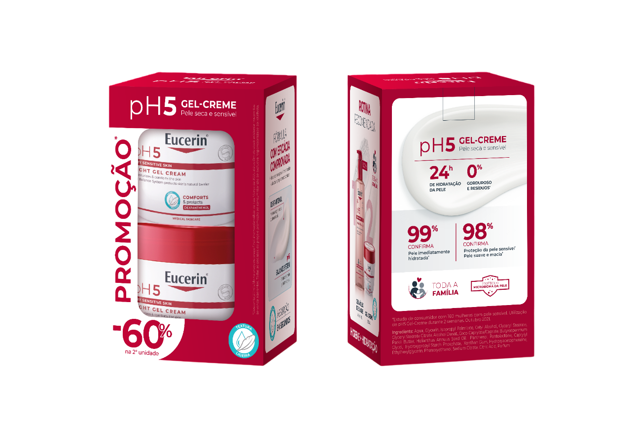Eucerin Pele Sensivel pH5 Gel-Creme Corpo 350Ml -60% 2 Unid