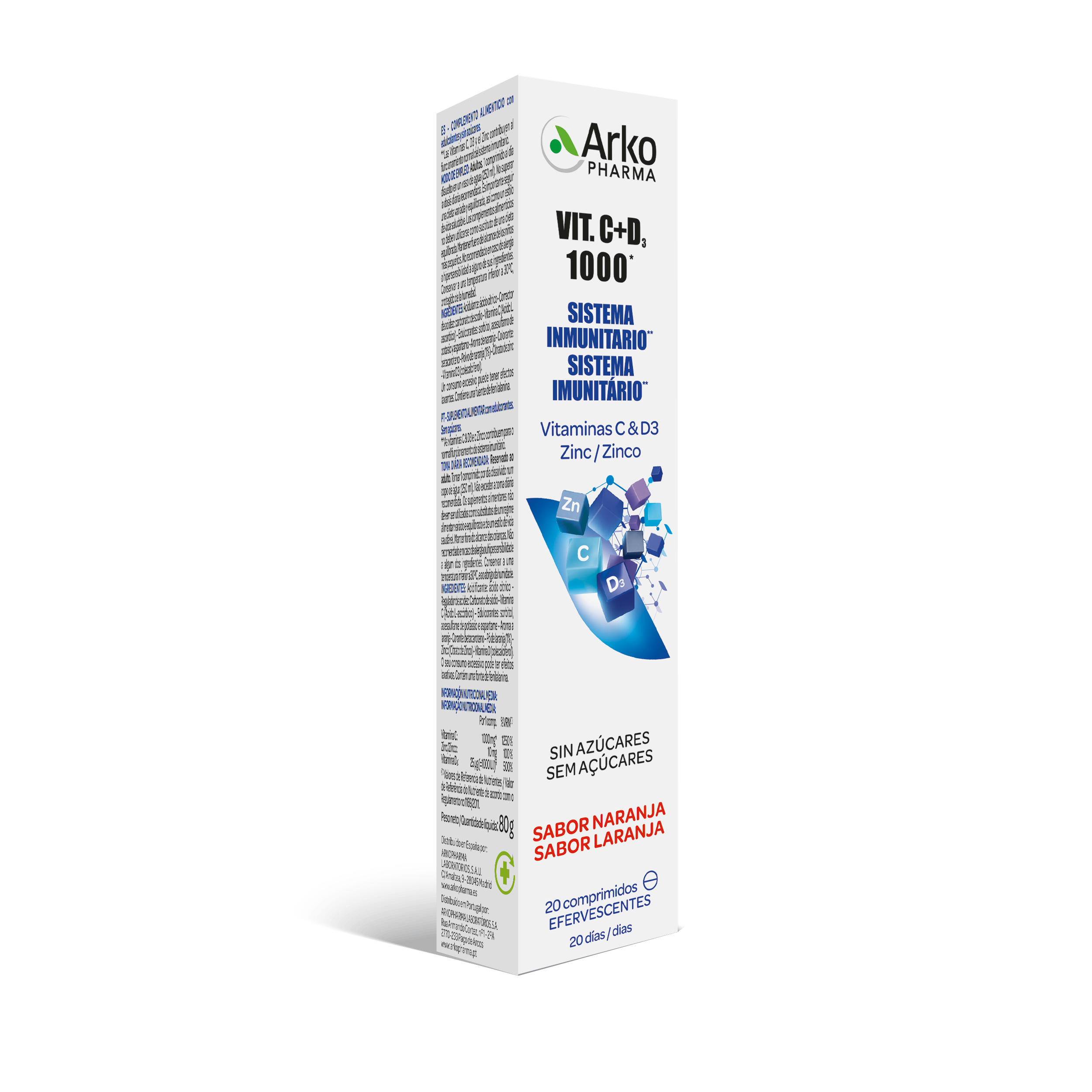 Arkopharma Vit C+D+Zinco 20 Com Eferv.