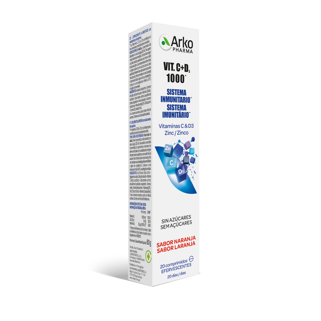 Arkopharma Vit C+D+Zinco 20 Com Eferv.