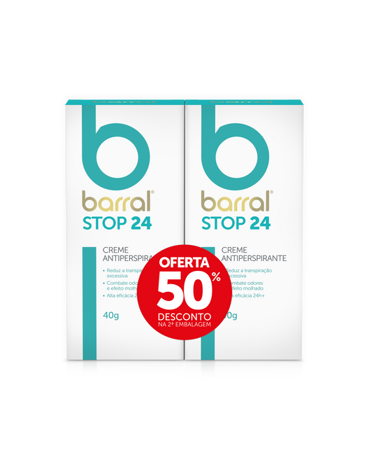 Barral Stop24 Creme - 40g X2 Desconto 50% 2ªUN