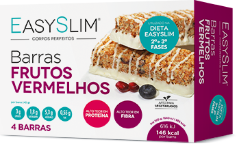 Easyslim Barras Frutos Vermelhos - 40g (x4 unidades)