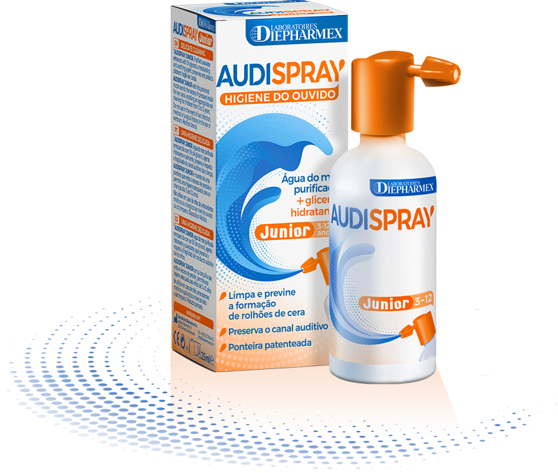 Audispray Junior Spray higiene do ouvido, Recipiente pressurizado 25ml