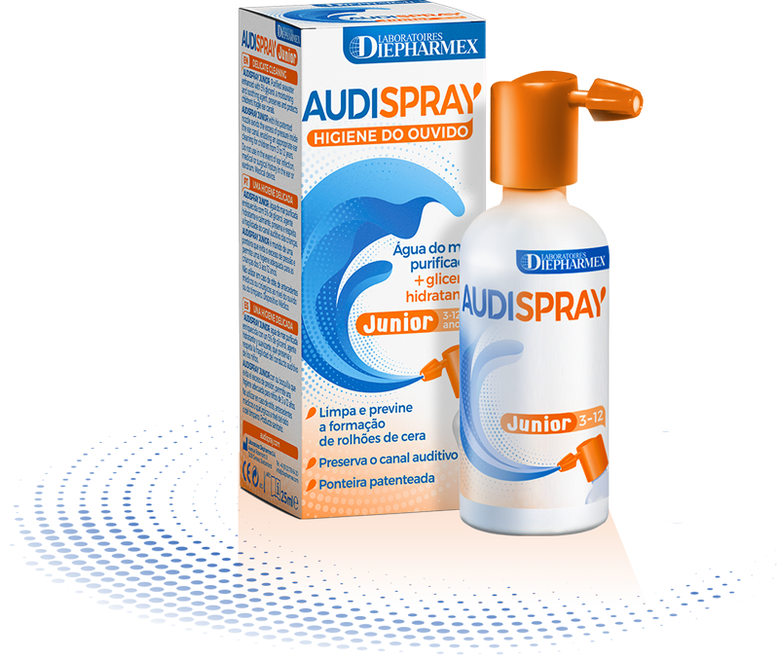 Audispray Junior Spray higiene do ouvido, Recipiente pressurizado 25ml