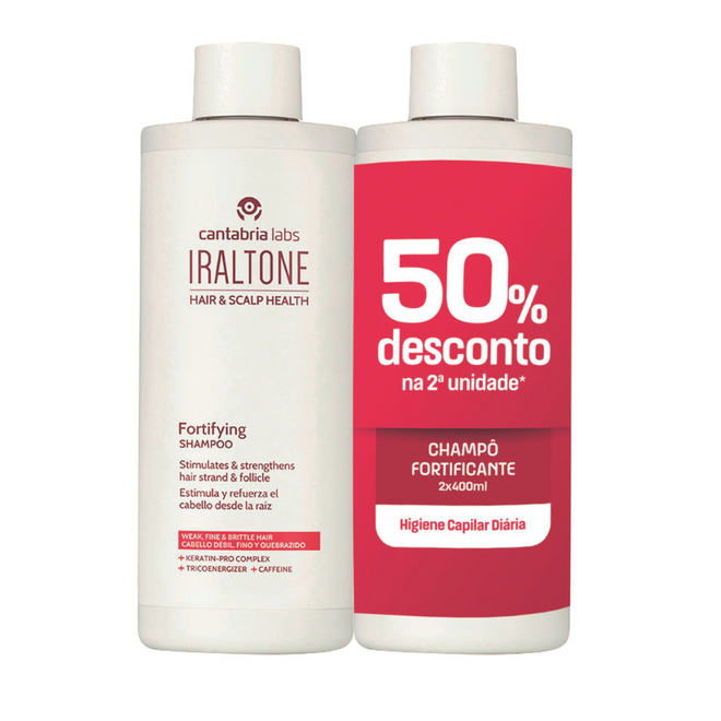 Iraltone Champô Fortificante Oferta 2x400ml 50% na 2ª Unidade