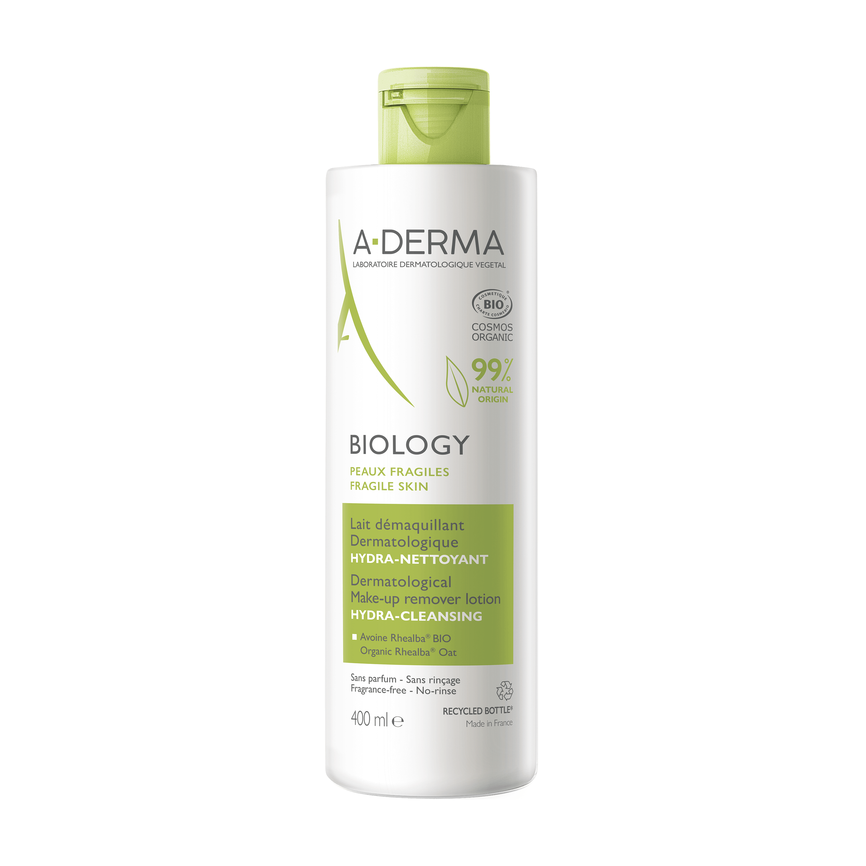 A-Derma Biology Leite Desmaquilhante Dermatológico 400 ml