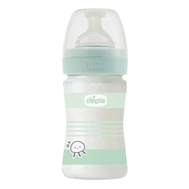 Chicco Biberão Well Being Vidro Verde Slow - 150ml