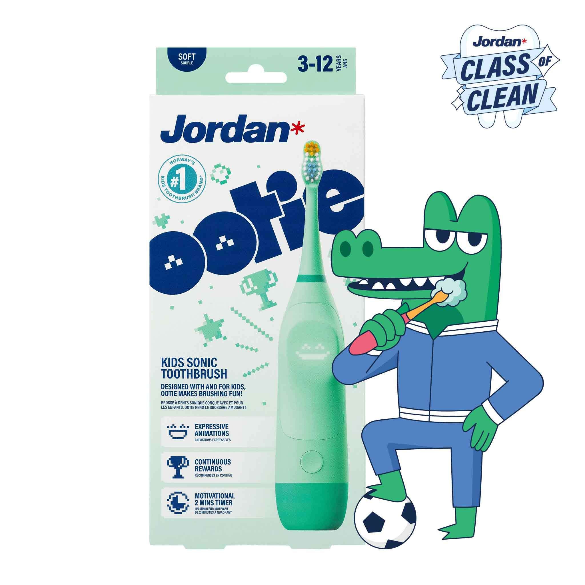 Jordan Kids Escova de Dentes Elétrica Ootie Verde 3-12A