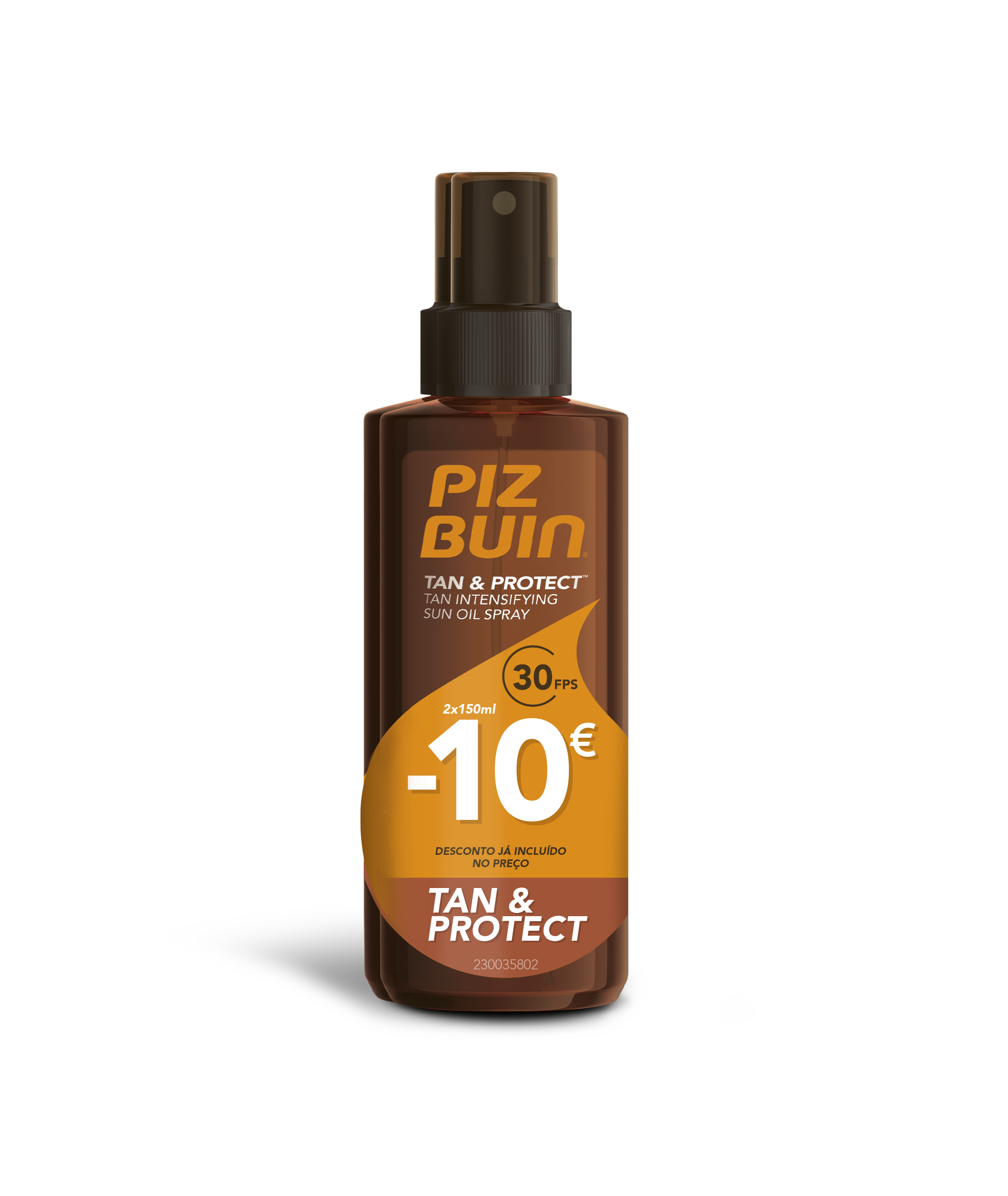 Piz Buin Tan & Protect Óleo Solar em Spray Intensificador do Bronzeado SPF30 2x150ml