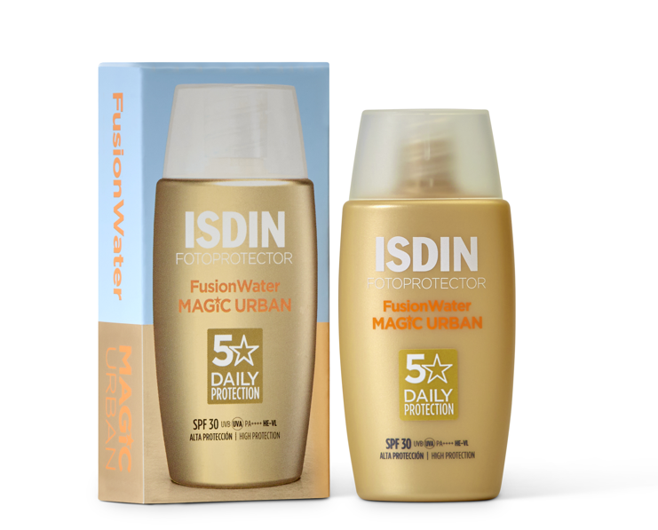 ISDIN Fotoprotector Fusion Water Magic URBAN SPF30 50ML- Protetor solar facial para ambientes urbanos
