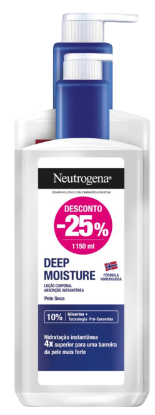 Neutrogena Corpo Hidratação Profunda 750ml + 400ml -25%