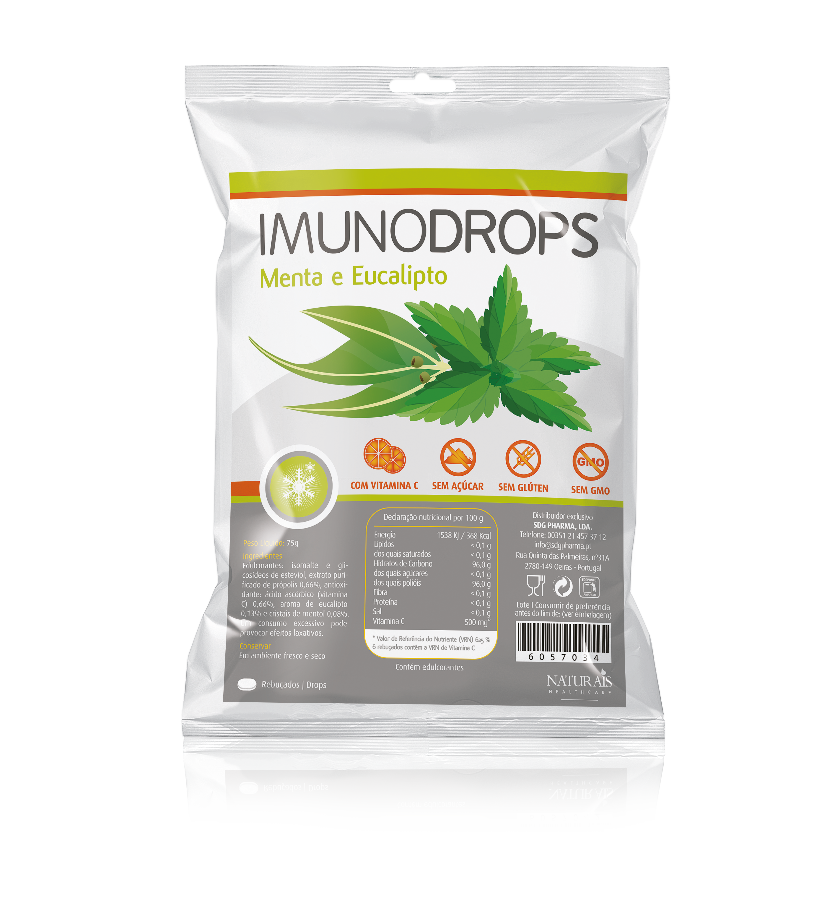 Imunodrops Menta e Eucalipto 75g