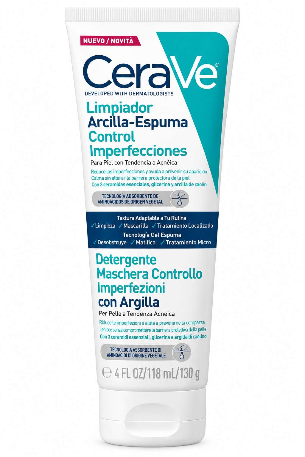 Cerave Argila-Espuma de Limpeza Controlo de Imperfeições – 118ml