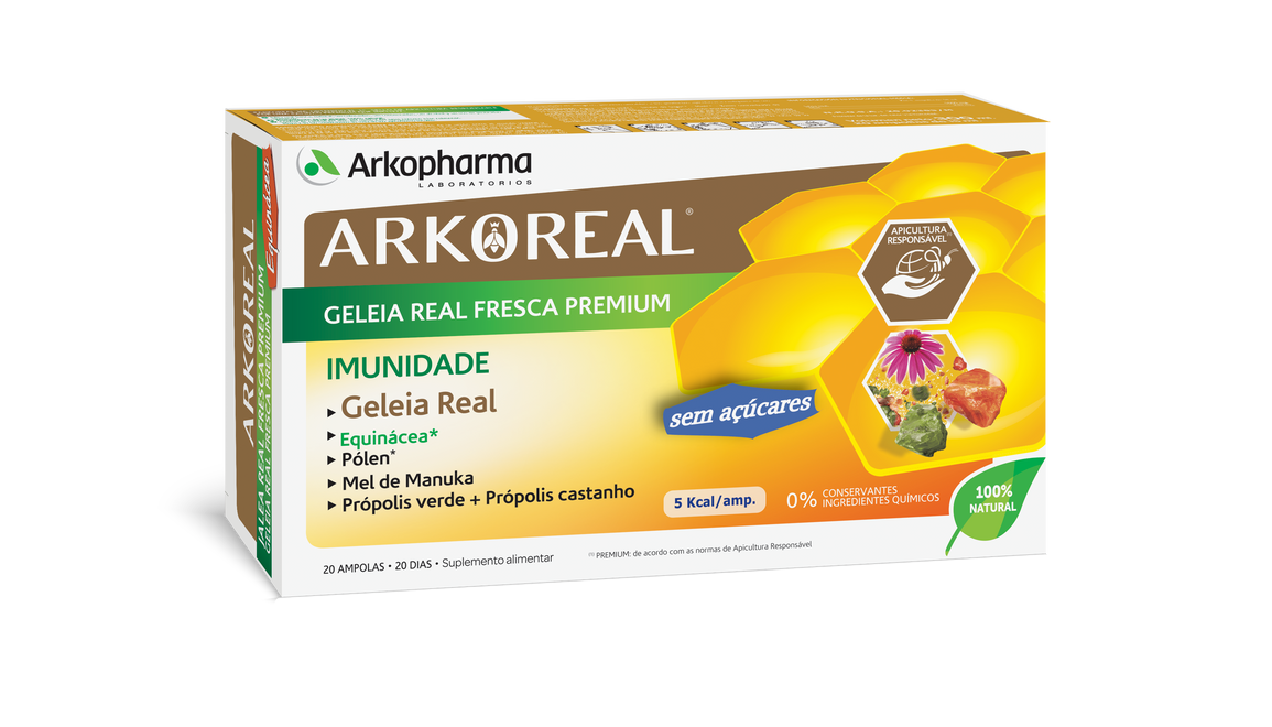 Arkoreal Geleia Real Imunidade Sem Açúcar 20 amp.