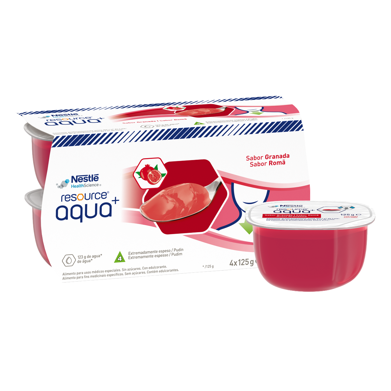 Resource Aqua+ Romã 4x125g