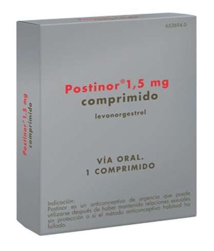 POSTINOR, 1,5 MG X 1 COMP LEVONORGESTREL