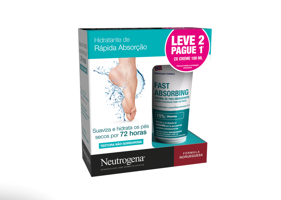 Neutrogena Creme de Pés Absorção Rápida 100ml x2 com oferta de 2ª embalagem