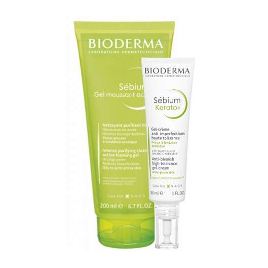 Bioderma Pack Sébium Kerato+ Gel Creme 30mL + Sebium Gel Moussant Actif 200mL