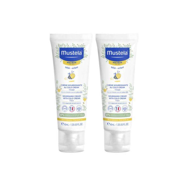 Mustela Bebé Pele Seca Creme de Rosto 40ml (Pack Duplo)