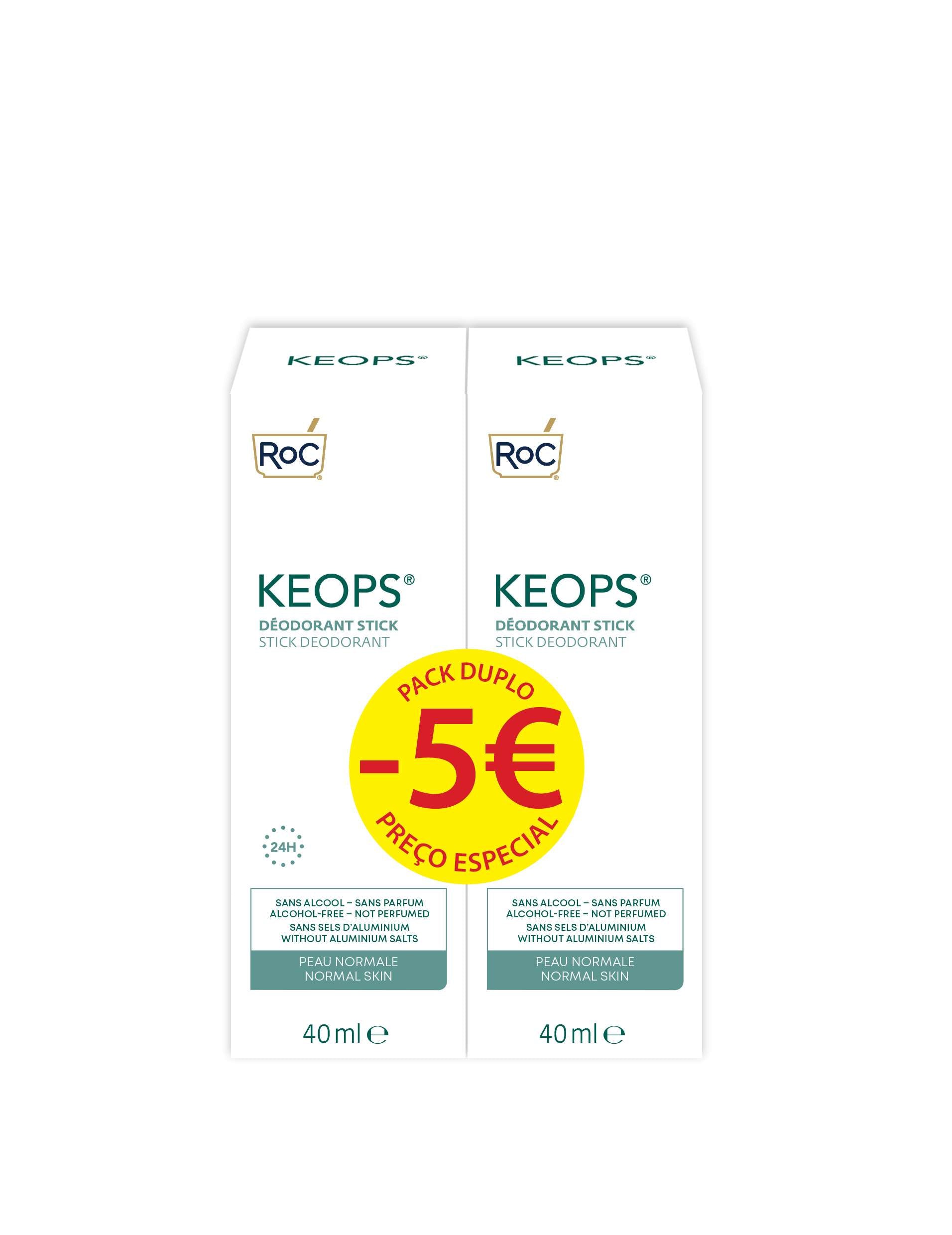 Roc Keops Duo Desodorizante Stick 2x40ml