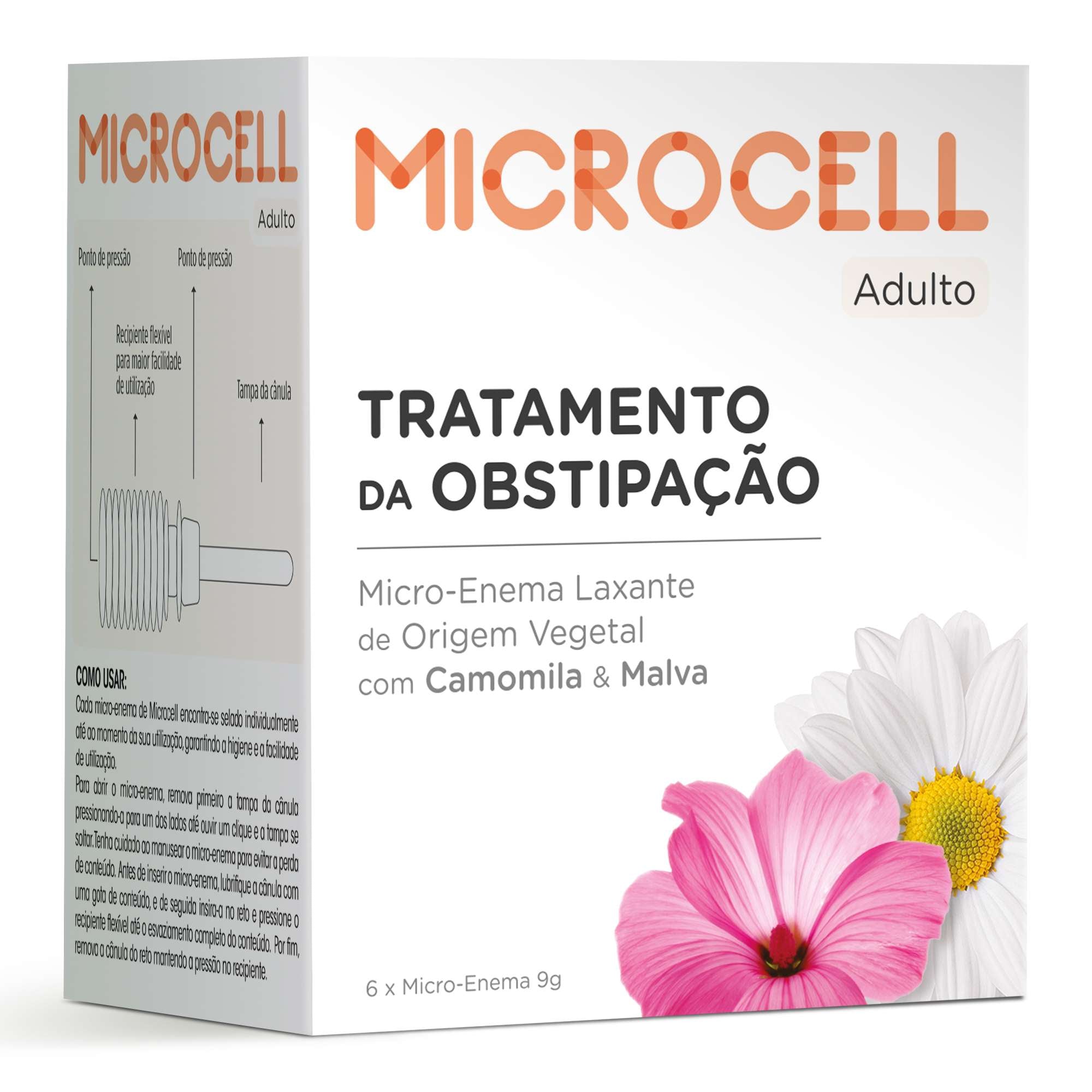 Microcell Micro-Enema 9G Adulto 6 micro-enemas