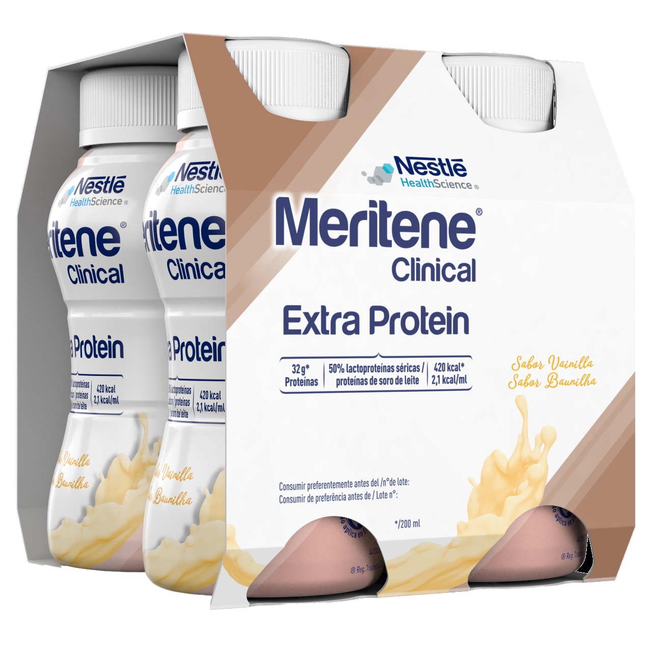 Meritene Clinical Extra Protein Baunilha 200ml x4