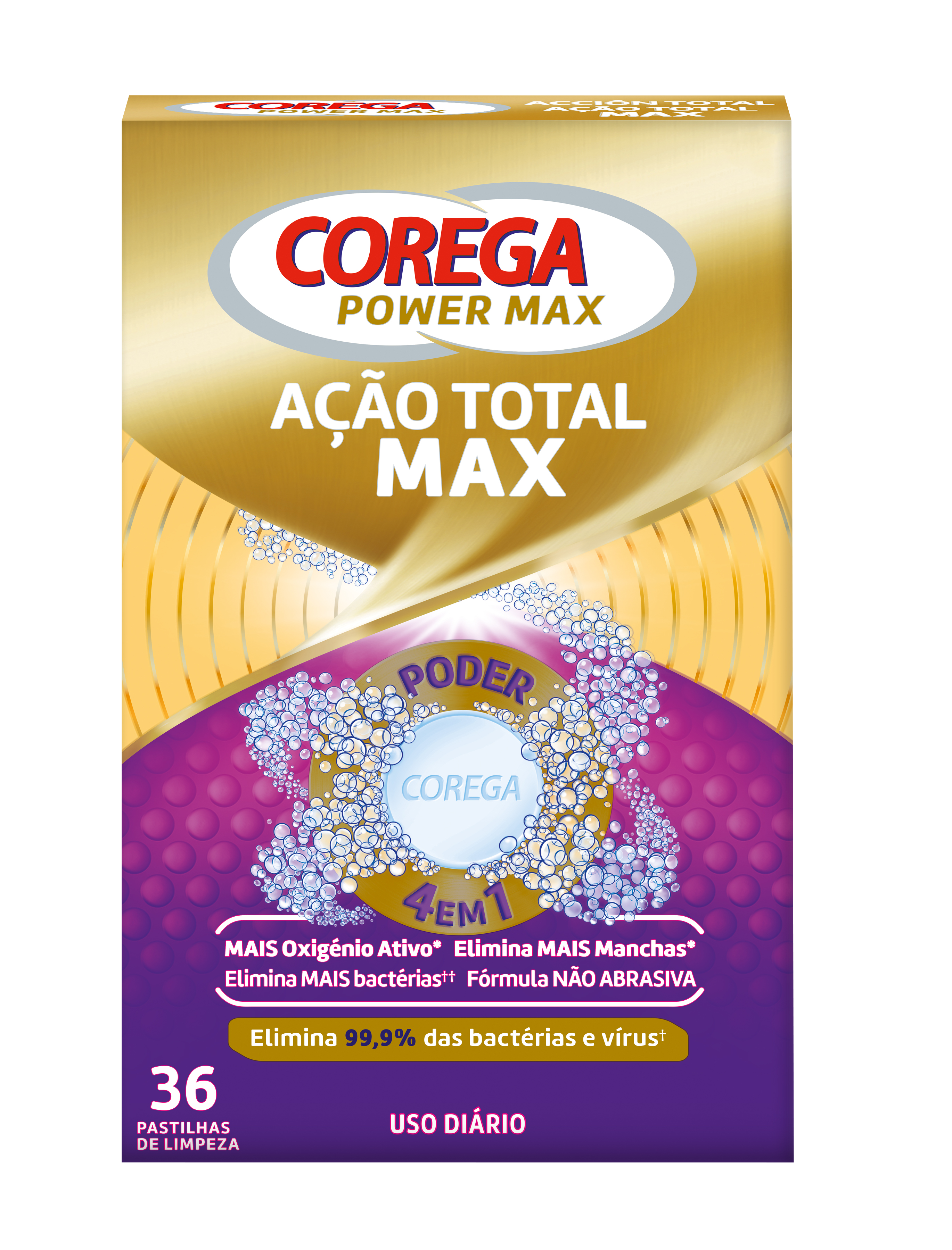 Corega Ação Total Max Limpeza (x36 pastilhas efervescentes)