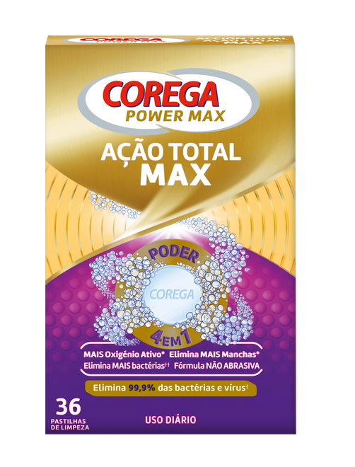 Corega Ação Total Max Limpeza (x36 pastilhas efervescentes)