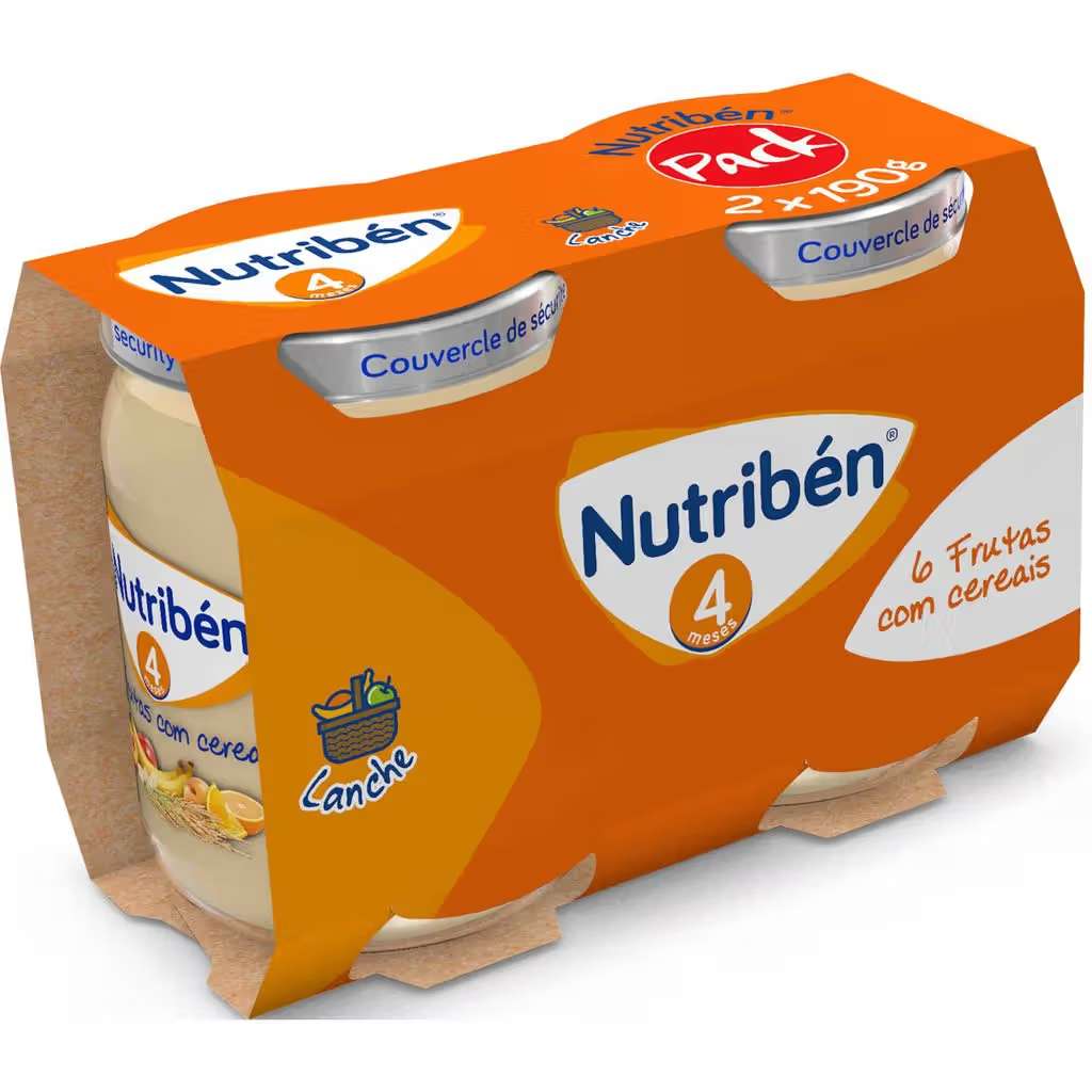 Nutribén Boiao 6 Frutas c/Cereais - 190g (x2 unidades)