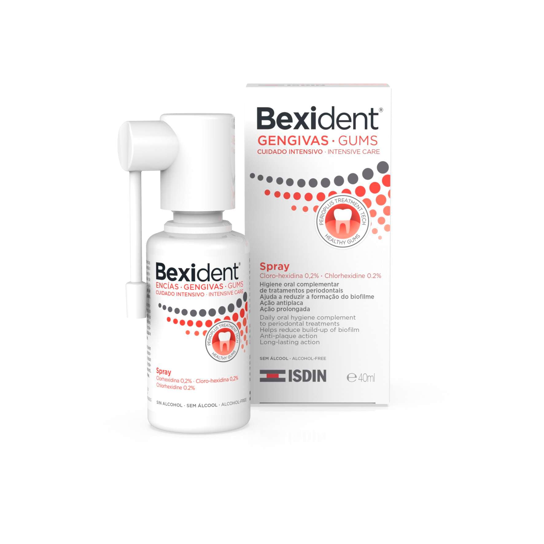ISDIN Bexident Gengivas Cuidado Intensivo 40ML- Spray com cloro-hexidina para gengivas fragilizadas 
